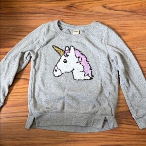 OshKosh B'gosh Gray Sweatshirt with Unicorn Design